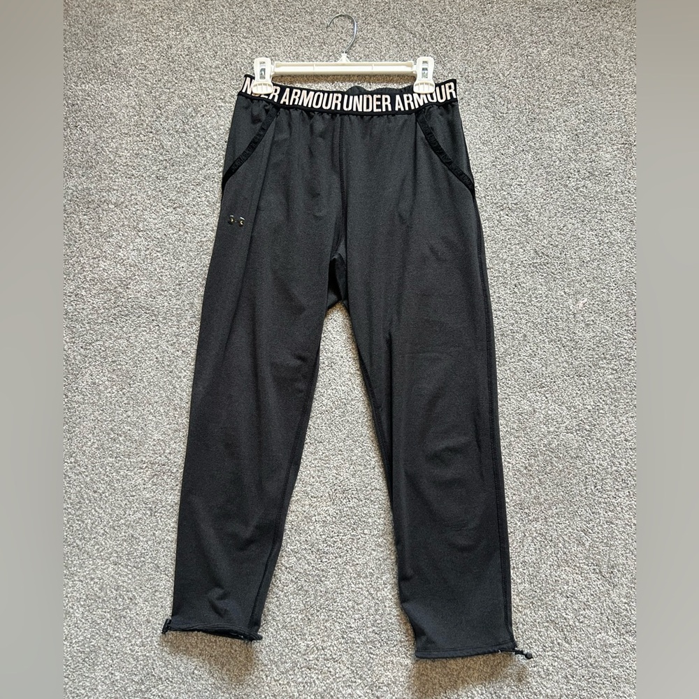 Under Armour Black and Pink Logo Waistband Pants